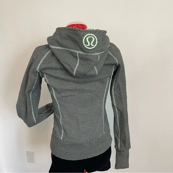 RARE Lululemon Scuba Hoodie Double Diamond Fresh Teal - Picture 2 of 10